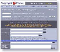  Saisie du formulaire de d&eacute;p&ocirc;t de copyright 