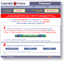  Choix du mode de r&egrave;glement du d&eacute;p&ocirc;t de copyright 